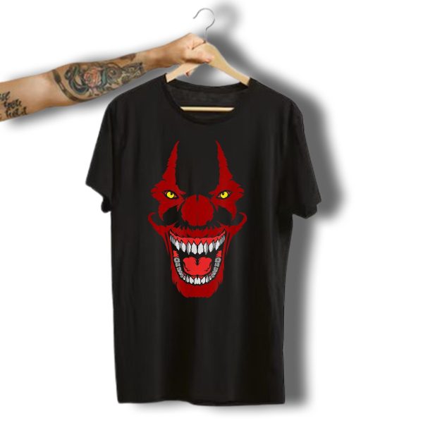 Terrifying Scary Evil Horror Clown Face Halloween T Shirt t shirt 1
