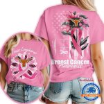 Texas Longhorns 2025 Ncaa Breast Cancer Sunflowers All Over Print T Shirt
