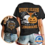 Texas Longhorns 2025 Ncaa Halloween Spooky Season Vintage All Over Print T Shirt