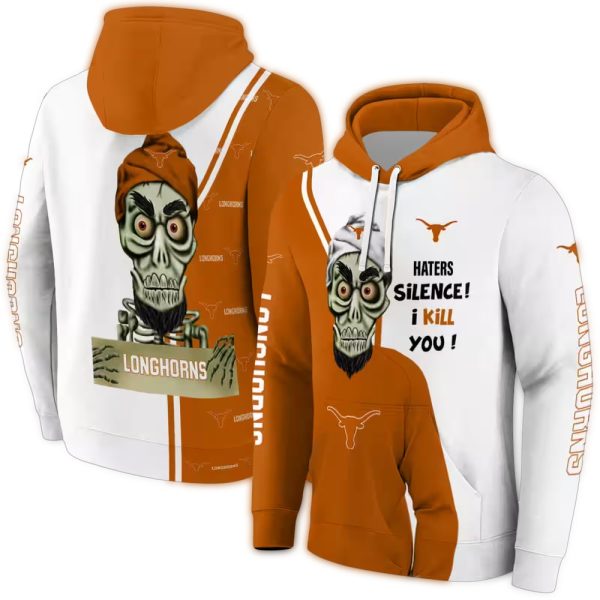 Texas Longhorns Achmed Skull AOP Hoodie 1