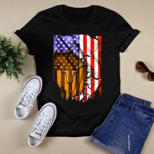 Texas Longhorns American Flag Tear T-Shirt