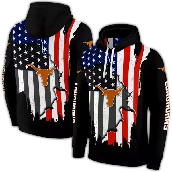 Texas Longhorns American Pride AOP Hoodie 1