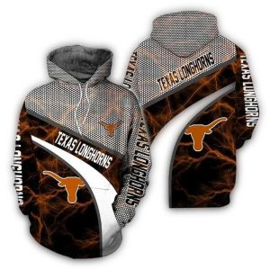 Texas Longhorns Armor Thunder All Over Print Hoodie