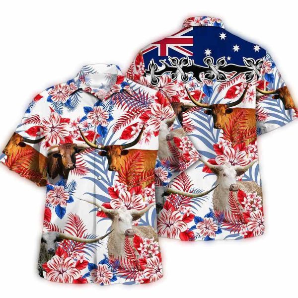 Texas Longhorns Australia Flag Hawaiian Shirt 1