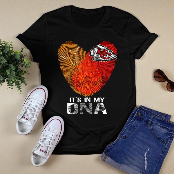 Texas Longhorns Chiefs Heart Its In My DNA T Shirt Style 1 Black 1