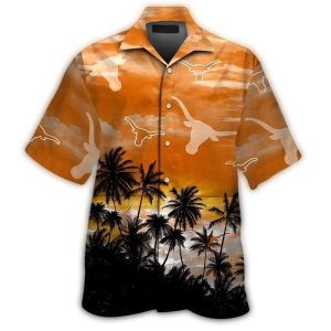 Texas Longhorns Coconut Dawn Beach Tropical Hawaiian Shirt