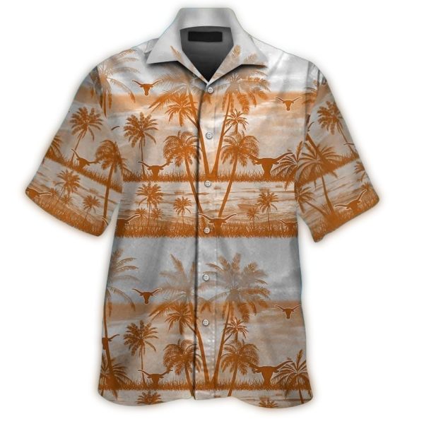 Texas Longhorns Coconut Pattern Vintage Tropical Hawaiian Shirt 1
