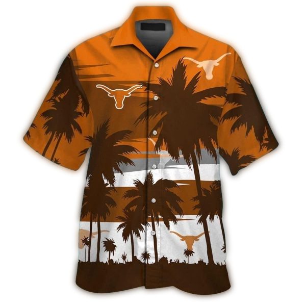 Texas Longhorns Coconut Tropical Dawn Hawaiian Shirt 1