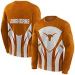 Texas Longhorns Concentric Lines All Over Print Sweatshirt