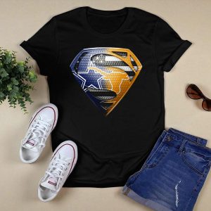 Texas Longhorns Dallas Cowboys Superman Logo Mashup T-Shirt