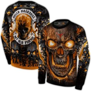 Texas Longhorns Demonic Skull All Over Print Sweatshirt