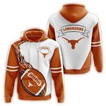 Texas Longhorns Fire Ball Heat American Football All Over Print Hoodie