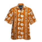 Texas Longhorns Floral Flower Leafs Pattern Tropical Summer Hawaiian Shirt