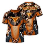 Texas Longhorns Floral Flower Uniform All Over Print T Shirt