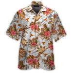 Texas Longhorns Floral Pineapple Pattern Tropical Hawaiian Shirt