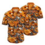 Texas Longhorns Flower Pattern Hawaiian Shirt