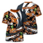 Texas Longhorns Flower Pineapple Floral Pattern All Over Print T Shirt