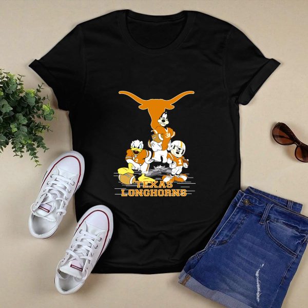 Texas Longhorns Football Characters T Shirt Style 1 Black 1