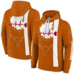 Texas Longhorns Football Heartbeat All Over Print Hoodie