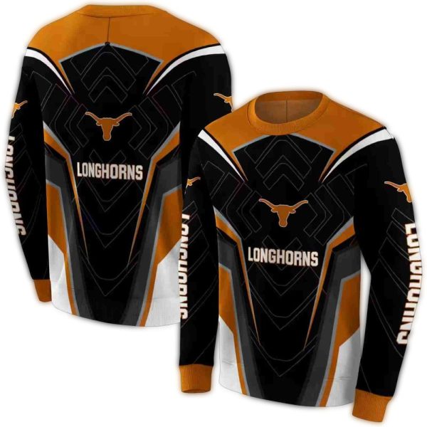 Texas Longhorns Futuristic Pattern AOP Sweatshirt 1