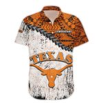 Texas Longhorns Grunge Polynesian Tattoo Hawaiian Shirt