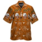 Texas Longhorns Helmet Surf Ball And Floral Coconut Hawaiian Shirt