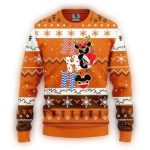 Texas Longhorns Hohoho Mickey Christmas Ugly Sweater