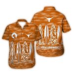 Texas Longhorns Hook 'Em Horns Surf Beach Tropical Hawaiian Shirt
