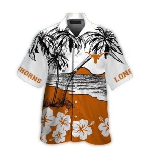 Texas Longhorns Island Floral Flower Tropical Hawaiian Shirt