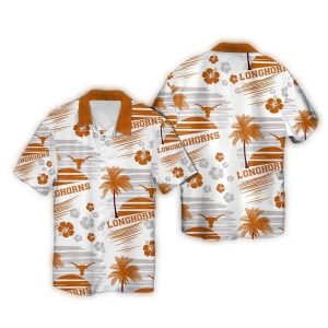 Texas Longhorns Island Tropical Summer Vacation Hawaiian Shirt