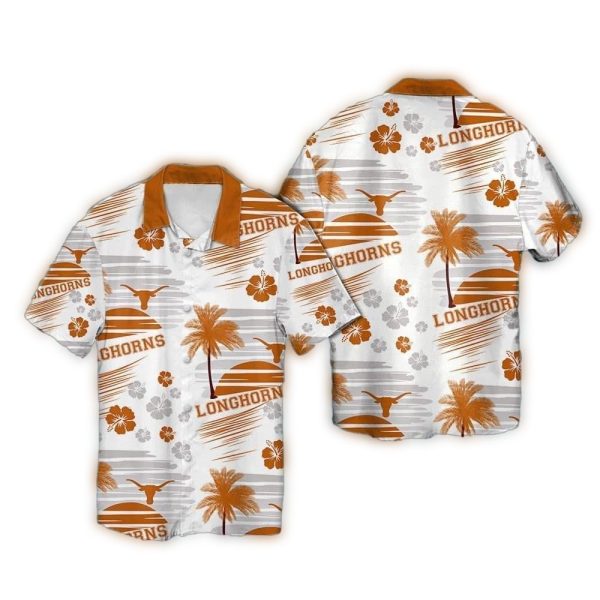Texas Longhorns Island Tropical Summer Vacation Hawaiian Shirt 1