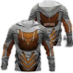 Texas Longhorns Knights Templar Armor Orange All Over Print Hoodie