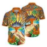 Texas Longhorns Landscape Hook Em Horn Art Hawaiian Shirt