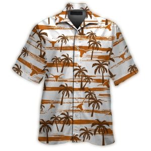 Texas Longhorns Logo And Coconut Vintage Hawaiian Shirt