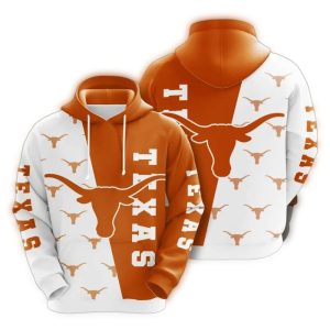Texas Longhorns Many Logo Football For Fan All Over Print Hoodie