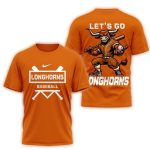 Texas Longhorns Mascot Lets Go Baseball 2025 All Over Print T Shirt