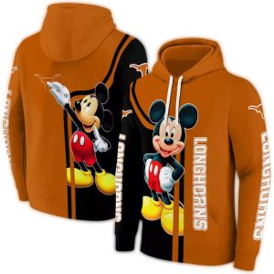 Texas Longhorns Mickey Mouse All Over Print Hoodie