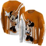Texas Longhorns Minnie Mouse All Over Print Sweatshirt