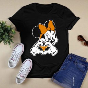 Texas Longhorns Minnie Mouse Heart Hands T-Shirt
