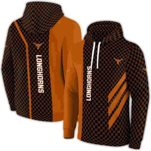 Texas Longhorns Monogram Pattern AOP Hoodie 1