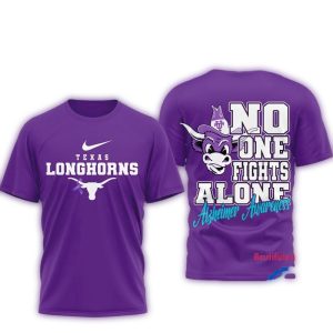 Texas Longhorns Ncaa Alzheimer Awareness November All Over Print T Shirt