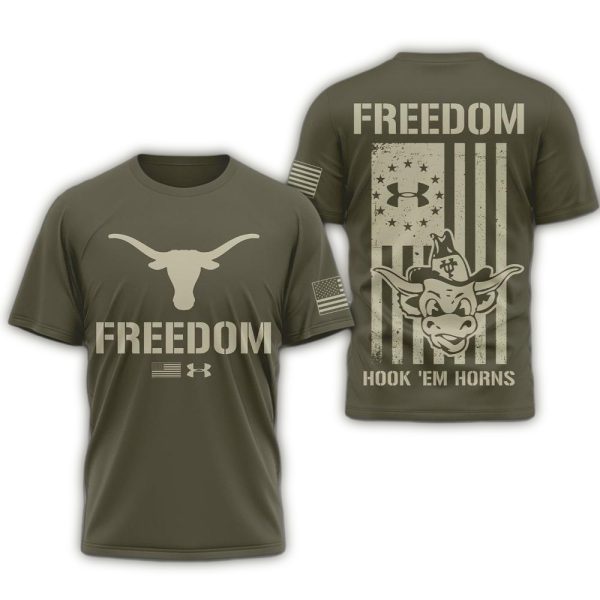 Texas Longhorns NCAA Freedom Under Armour Limited Edition 3D Shirt 1