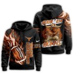Personalized Texas Longhorns Ncaa Victory Flame All Over Print Hoodie