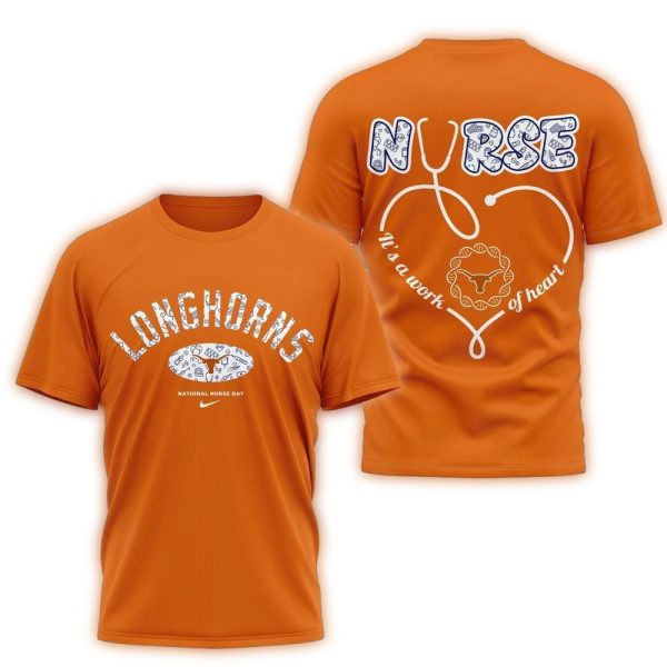 Texas Longhorns Nurse Appreciation Day 3D Shirt 1