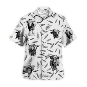 Texas Longhorns Pattern Hawaiian Shirt