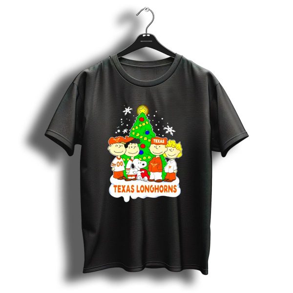 Texas Longhorns Peanuts Characters Christmas Tree T Shirt 1 t shirt 1