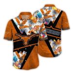 Texas Longhorns Pineapple And Floral Leafs Pattern Hawaiian Shirt