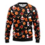 Texas Longhorns Santa Claus Snowman Ugly Sweater