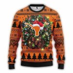 Texas Longhorns Santa Hat Christmas Ugly Sweater