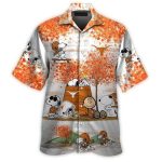 Texas Longhorns Snoopy Autumn Hawaiian Shirt